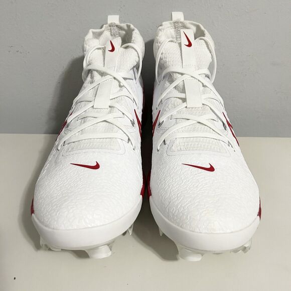 Nike Alpha Huarache NXT MCS “White University Red” Men Size 12 Baseball Cleats - Picture 3 of 8